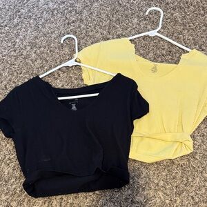 Target Black and Yellow Crop Tops